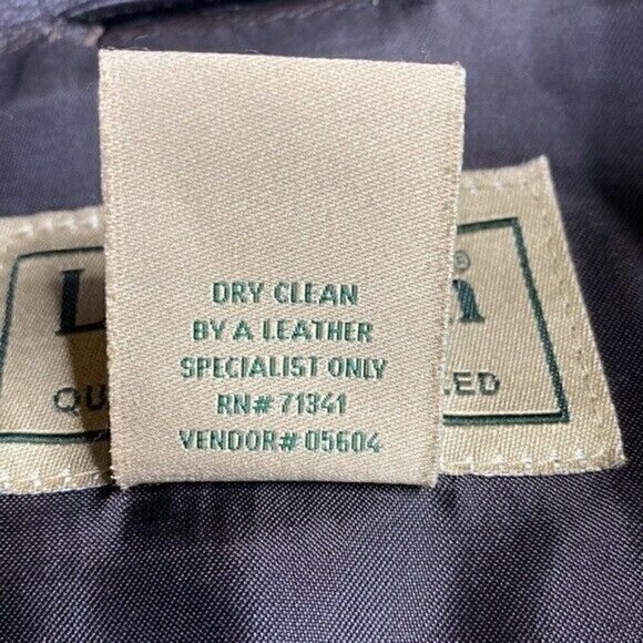 Vintage L.L. Bean Brown Goatskin Leather Bomber Flight Jacket Men's XL Tall - Picture 8 of 12